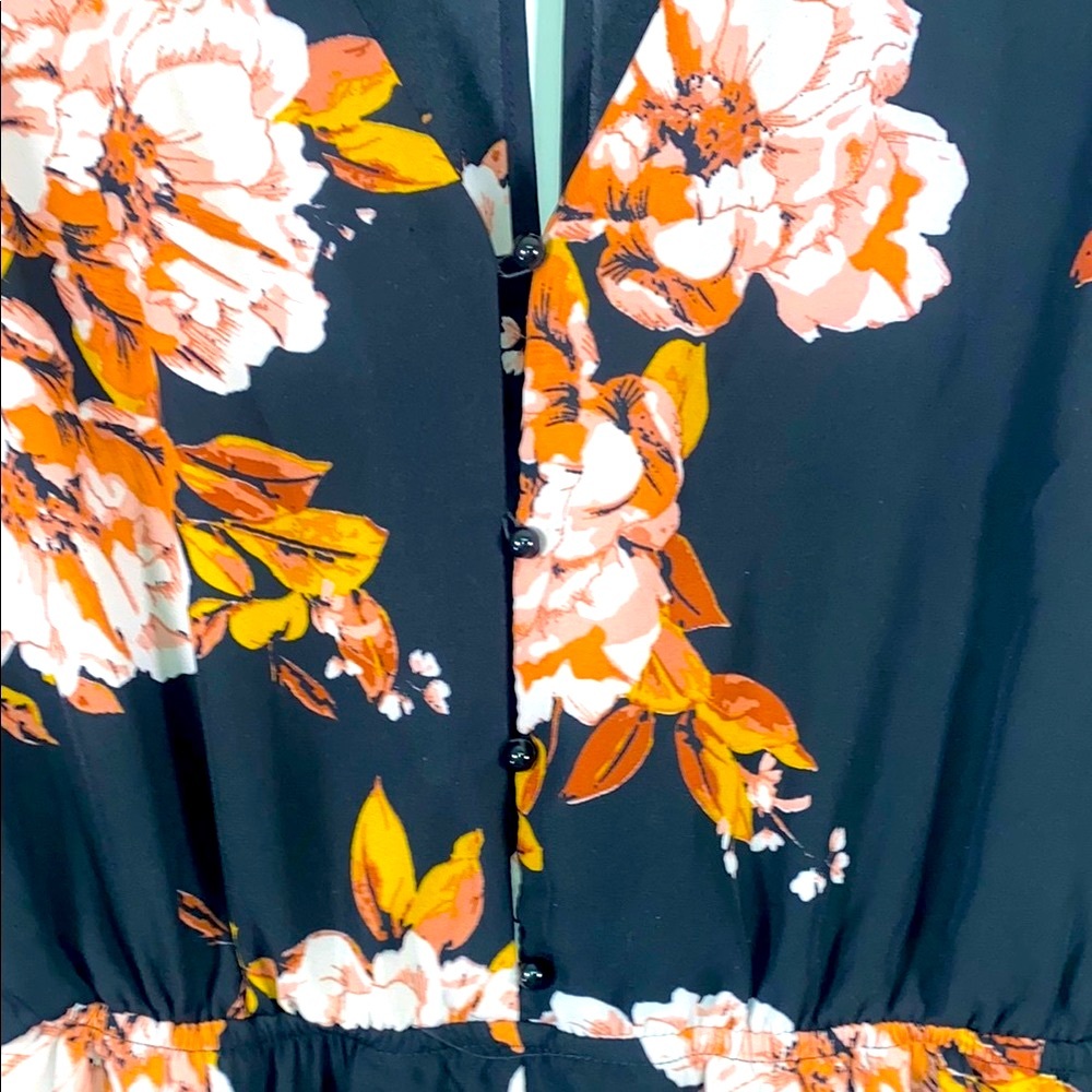 Charlotte Russe Black Floral Romper - Picture 6 of 9